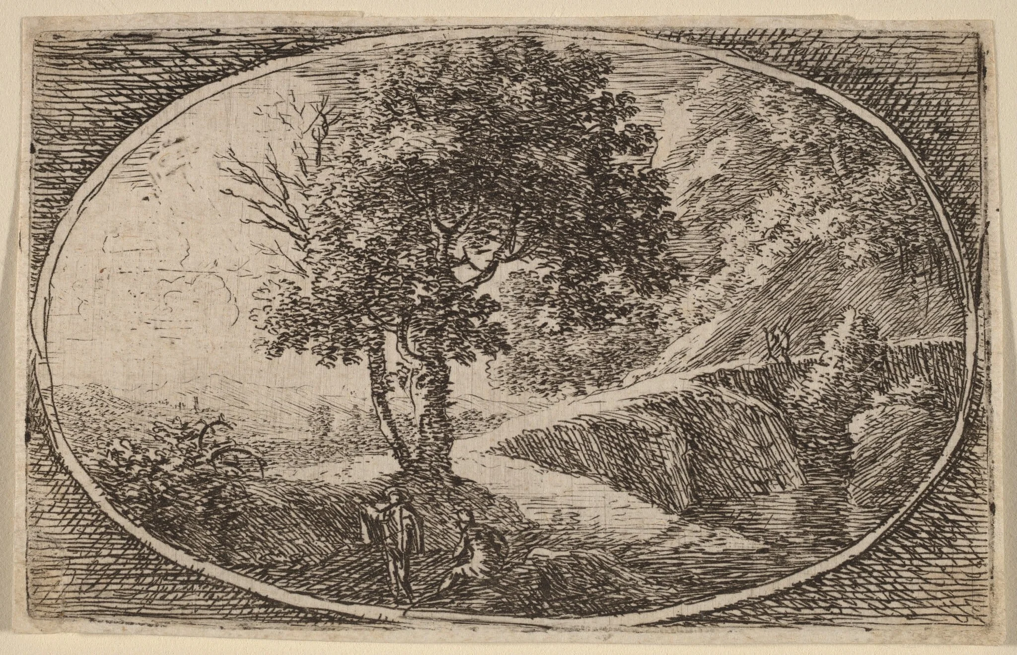 A Winding Road, by Herman van Swanevelt, ink, 1628