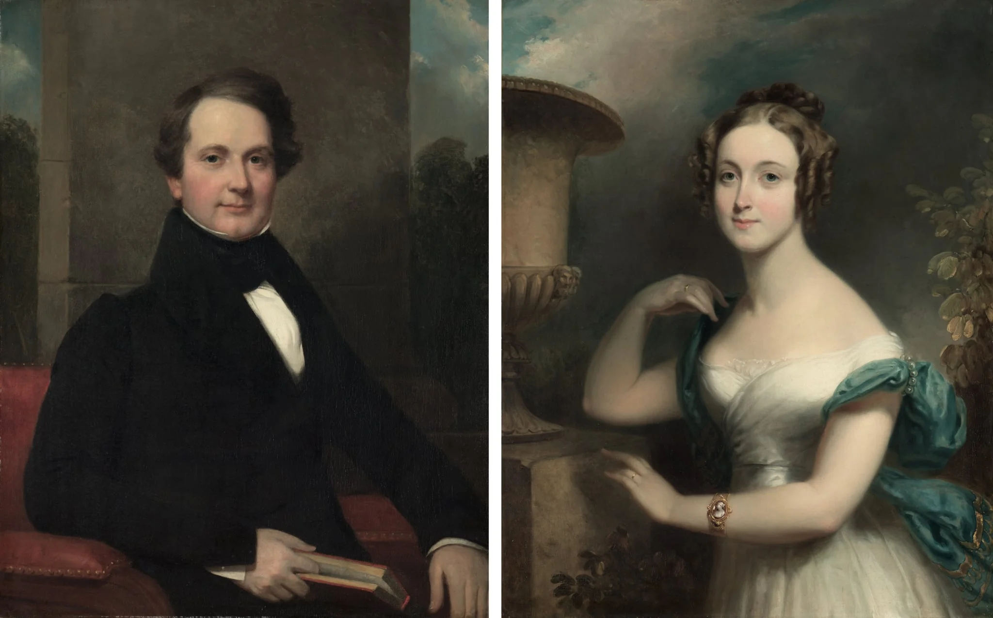Frederic Betts; Mary Ward Betts, by Henry Inman, unspecified, 1834