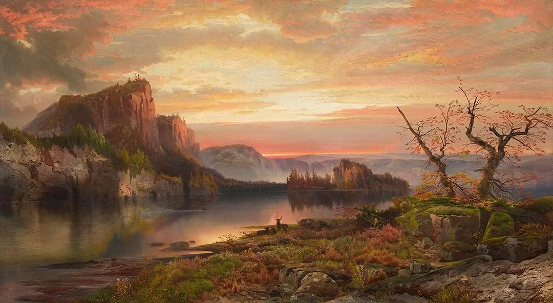 The Shores of Lake Superior, by Thomas Moran, oil, 1866