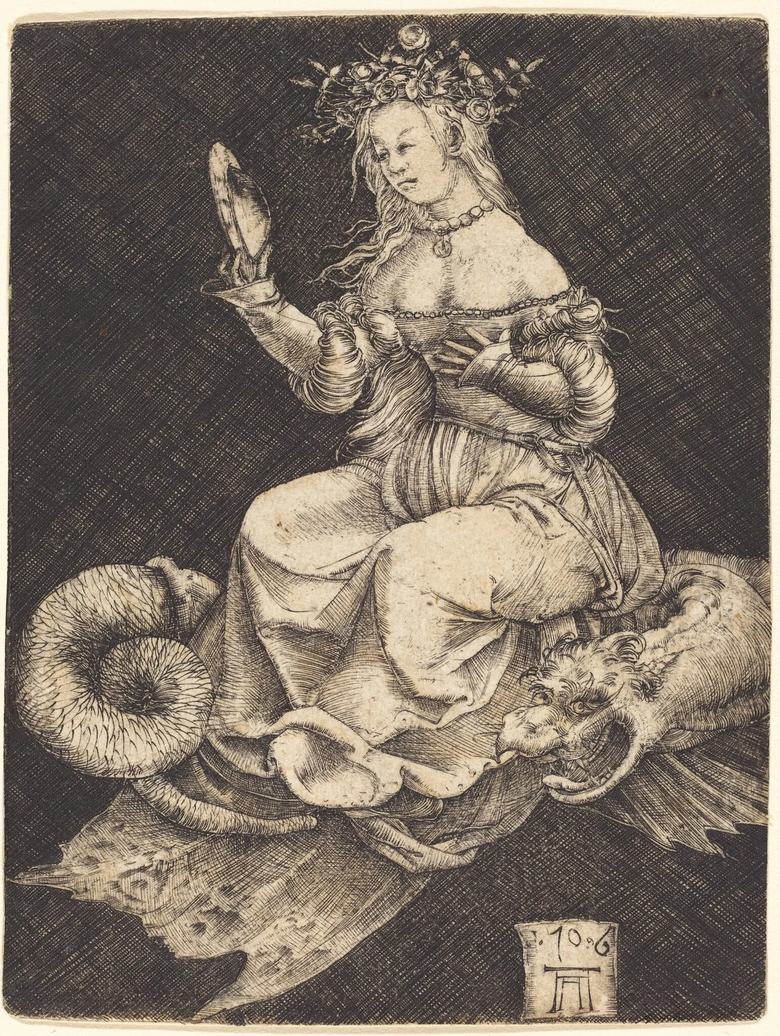 An Allegory of Pride, by Albrecht Altdorfer, ink, 1506