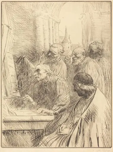 Monks at Church (Les moines a l'eglise)