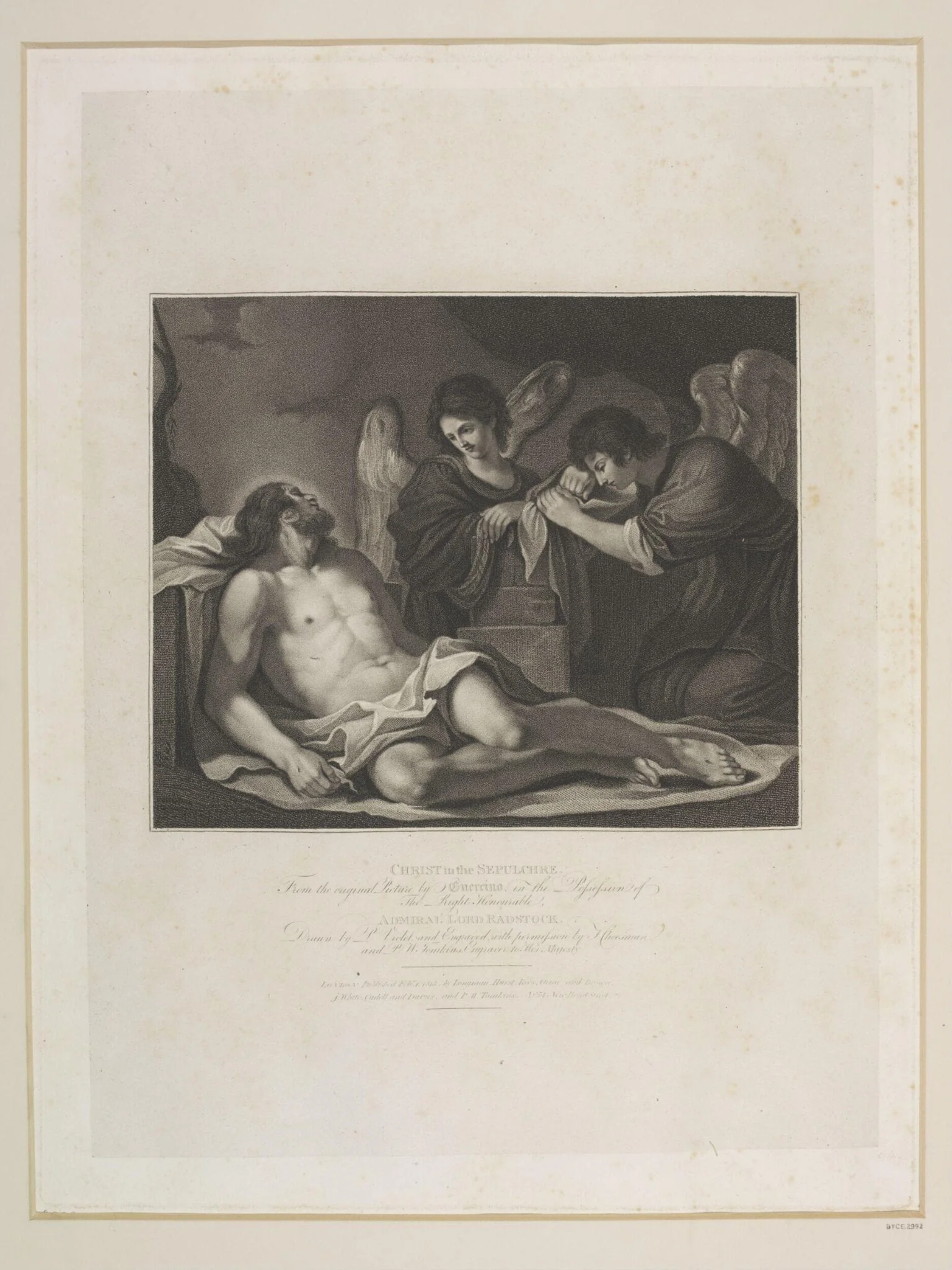 Christ in the Sepulchre, by Thomas Cheesman, 1850