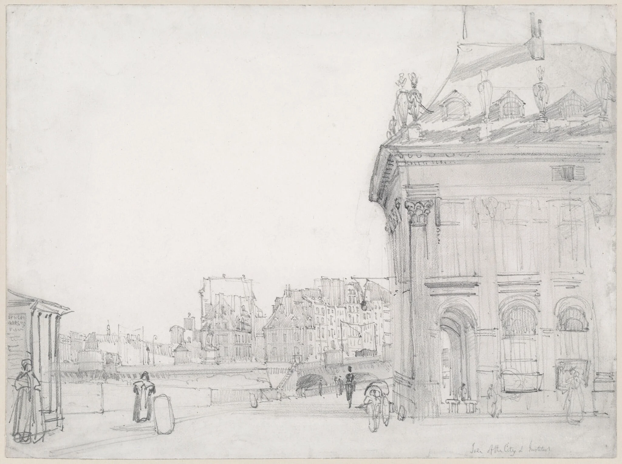 Ile de la Cité from the Institut, Paris