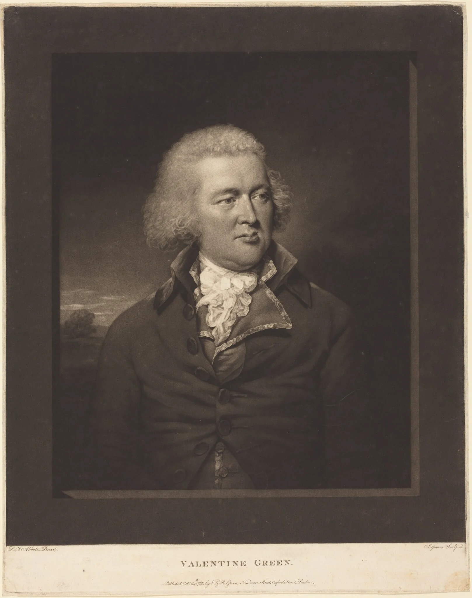 Valentine Green, by Valentine Green, ink, 1788