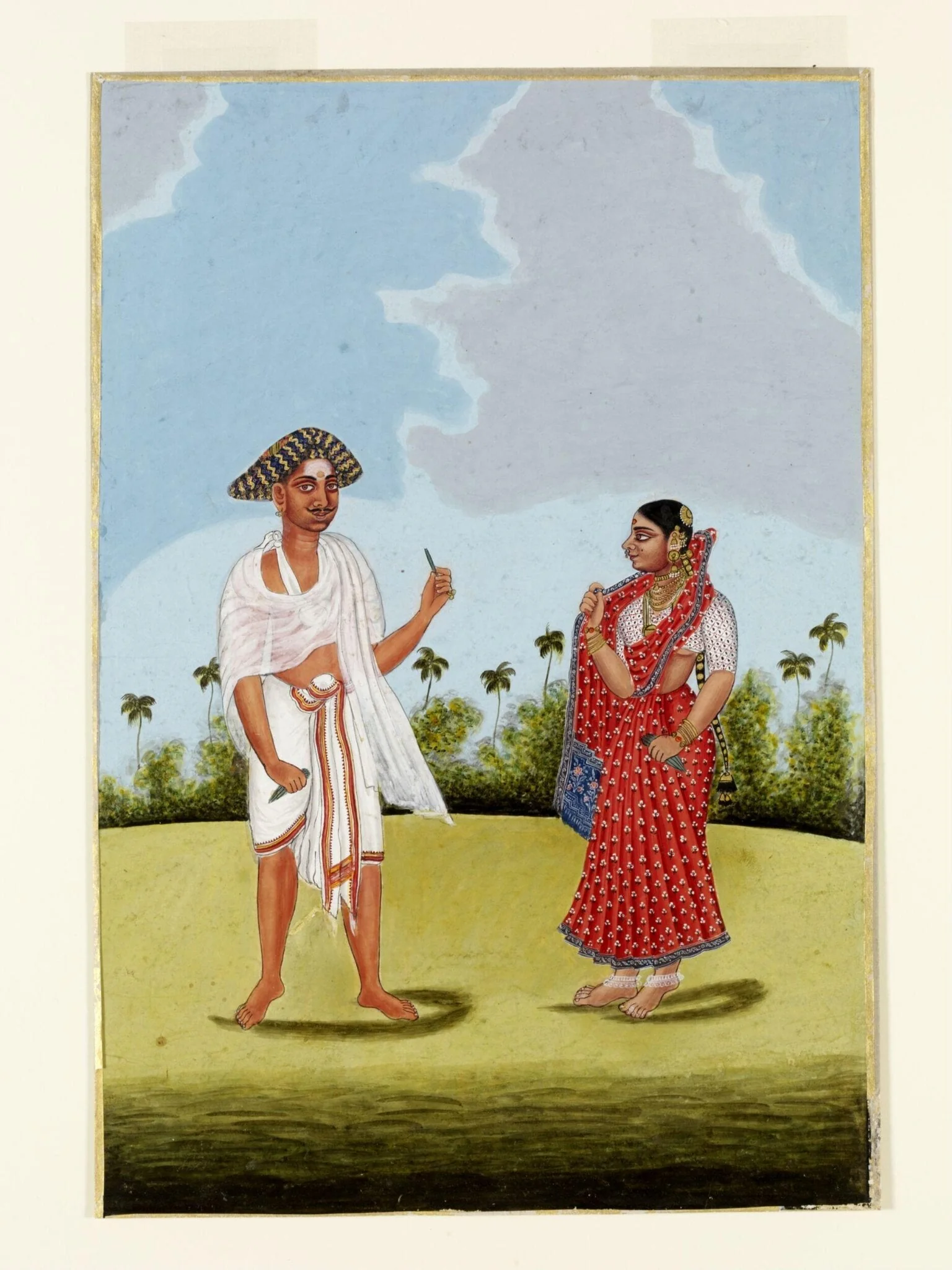 A couple from Kanara, by Unknown, paint, 1800