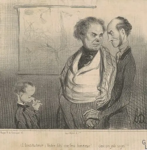 L'instituteur: votre fils me fera honneur!...
