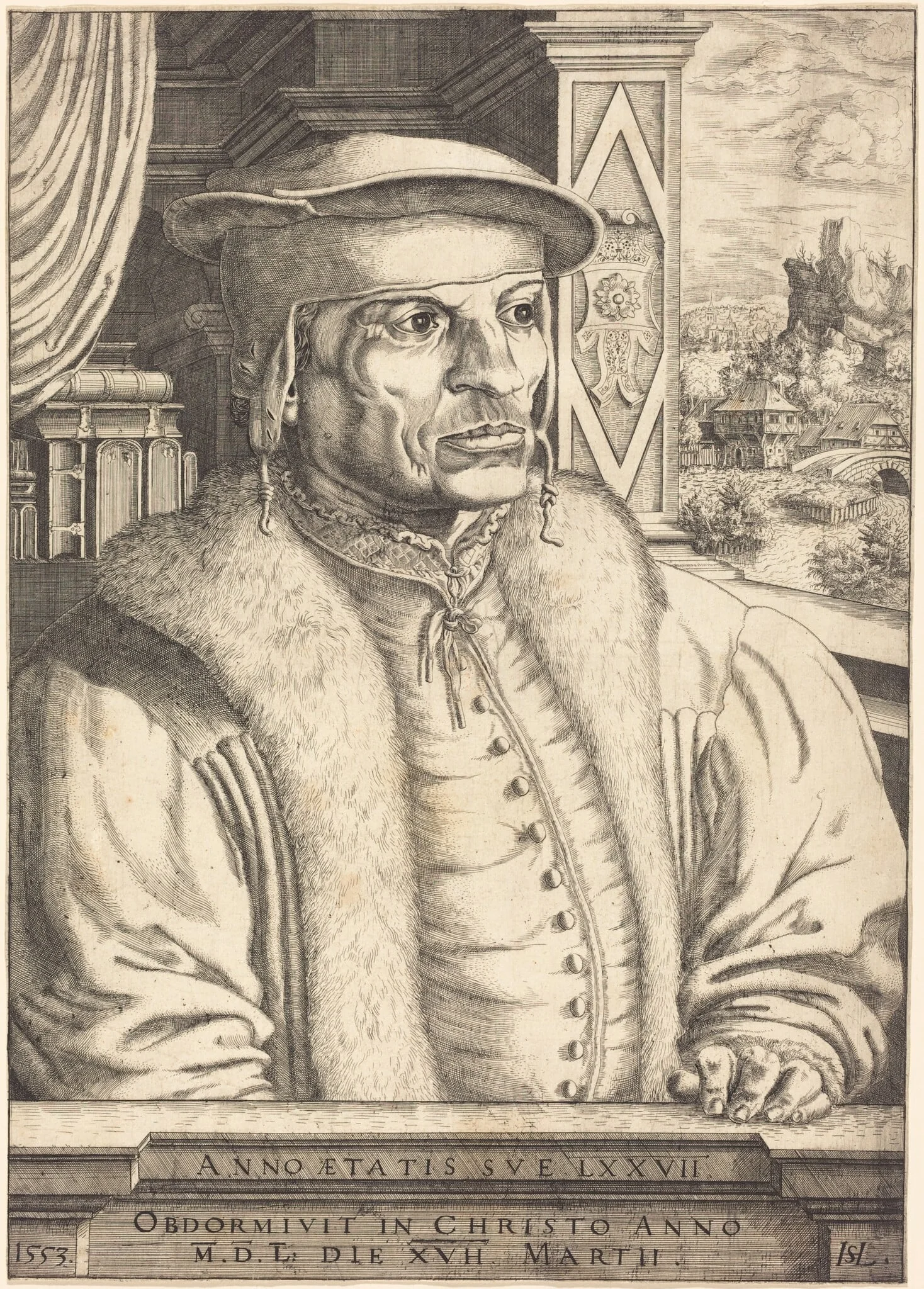 Leonard von Eckh, by Hanns Lautensack, ink, 1553