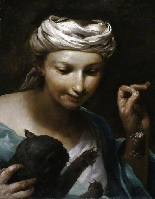 Girl with a cat