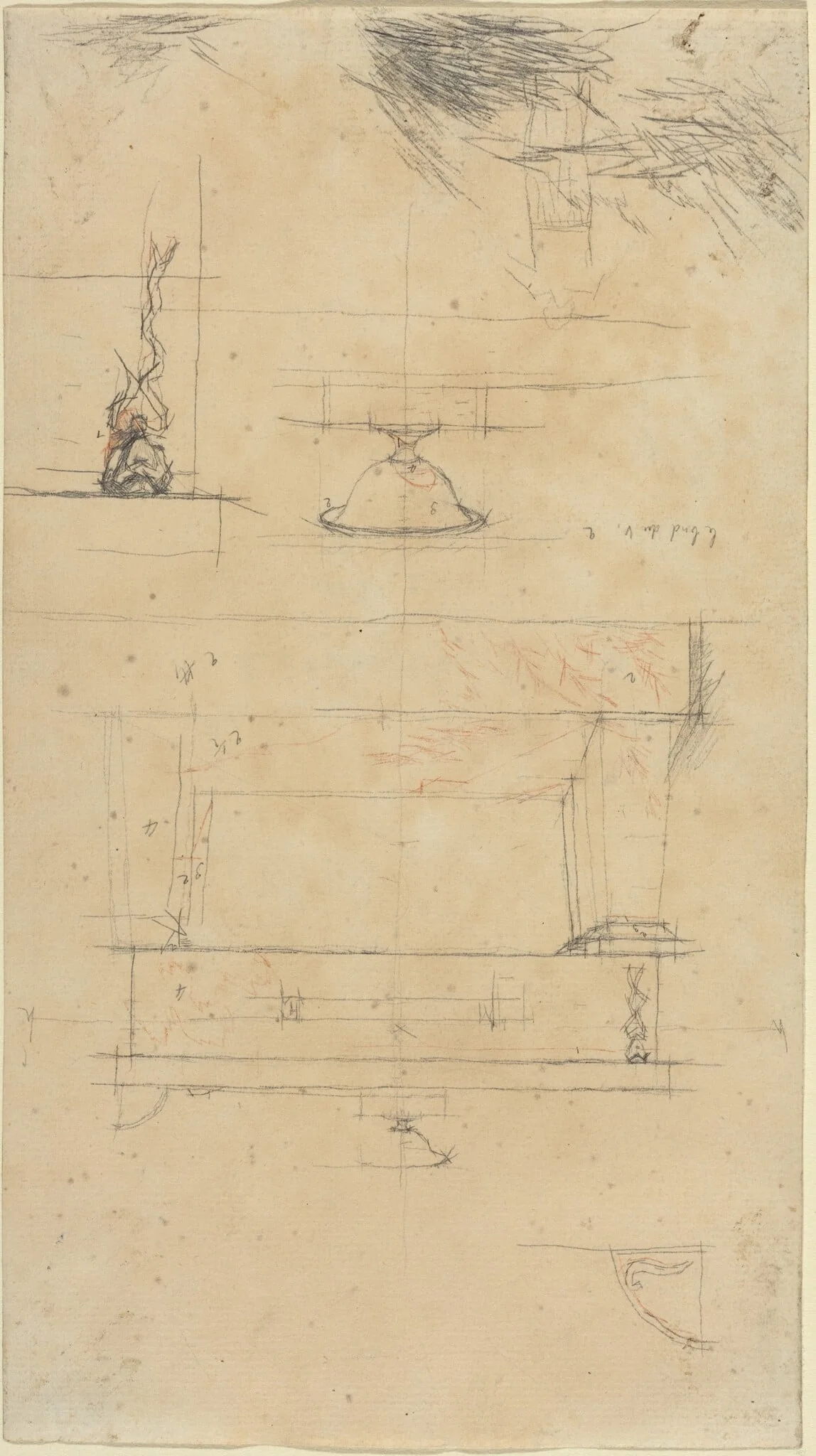Moliere's Tomb, by Charles Meryon, graphite, 1854