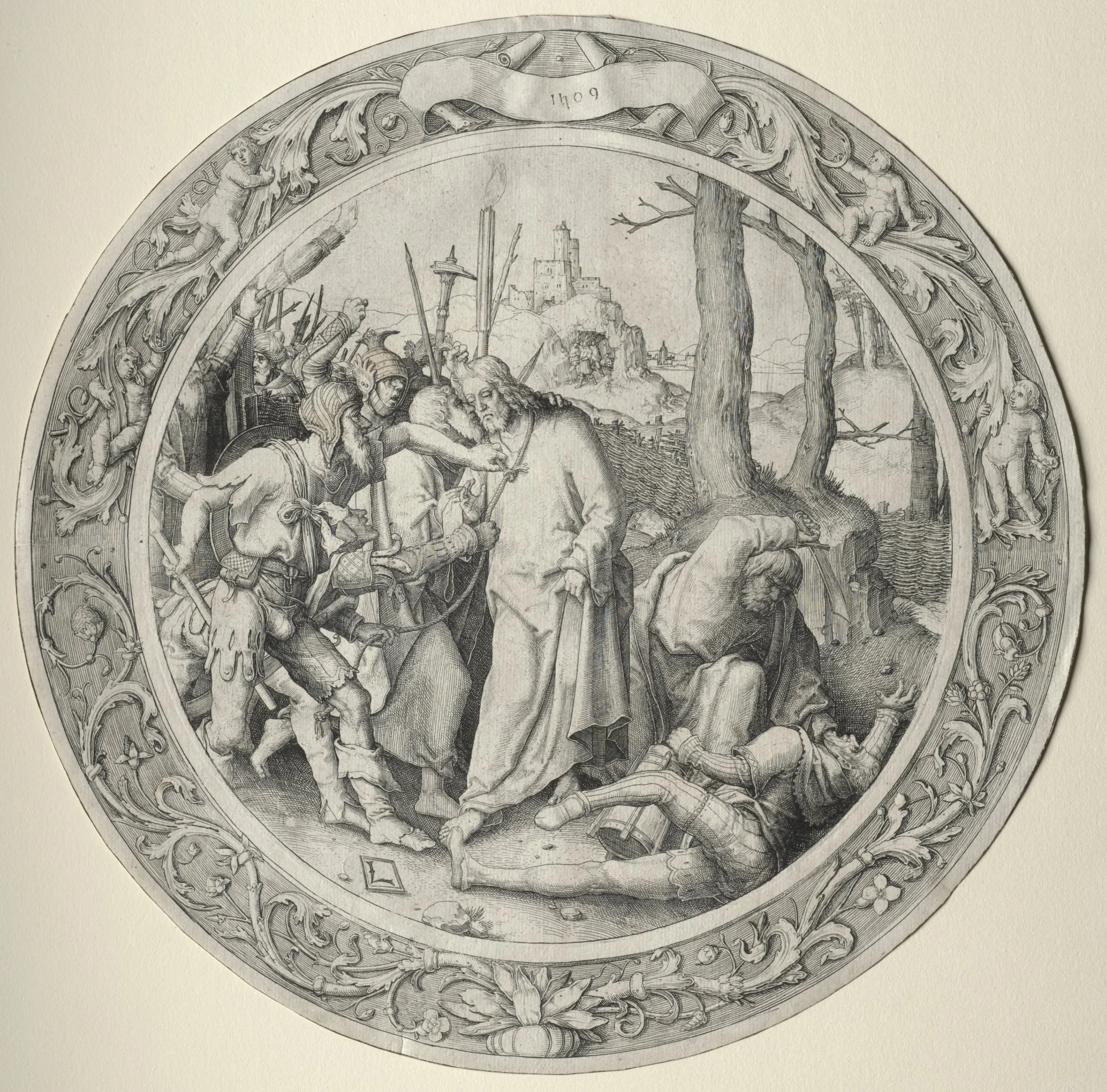 The Round Passion: The Betrayal of Christ, by Lucas van Leyden, 1509