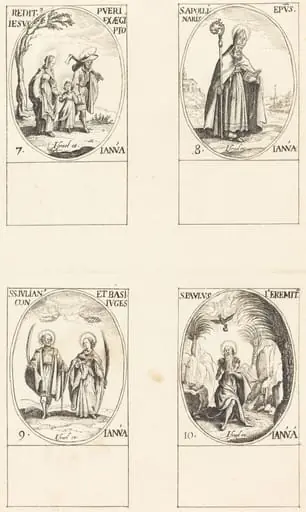 Return from Egypt; St. Apollinaire; St. Julian and Basilissa; St. Paul the Hermit