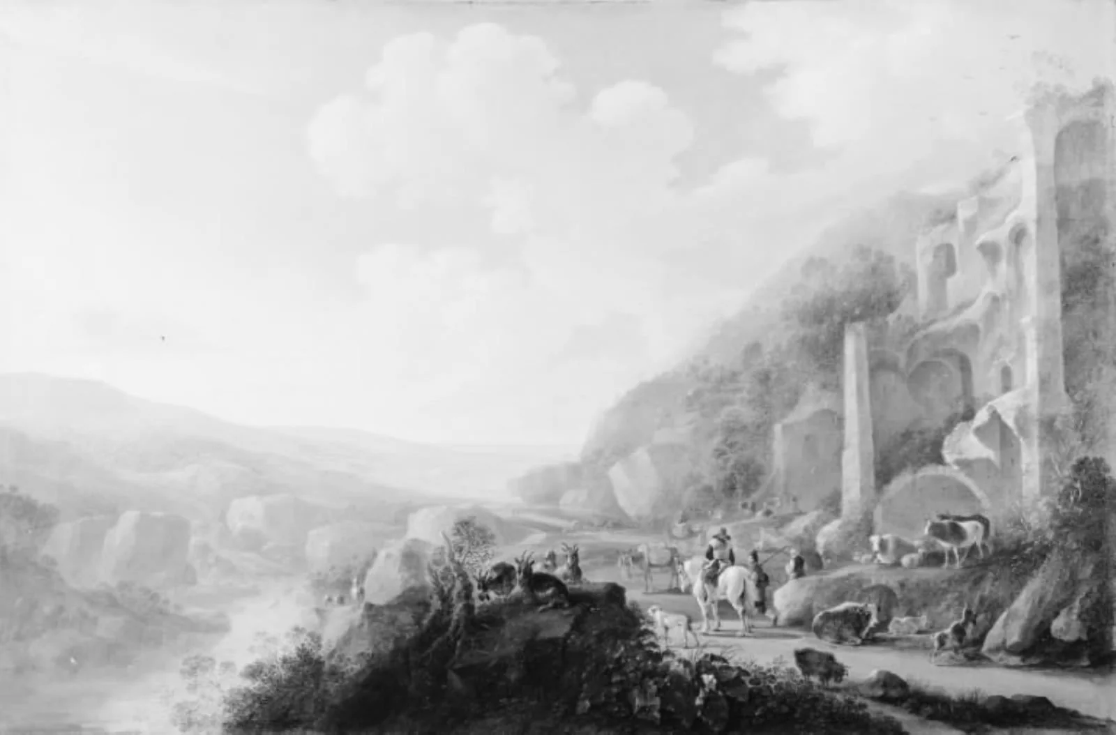 Mountain Landscape, by Unknown, unspecified, 1648