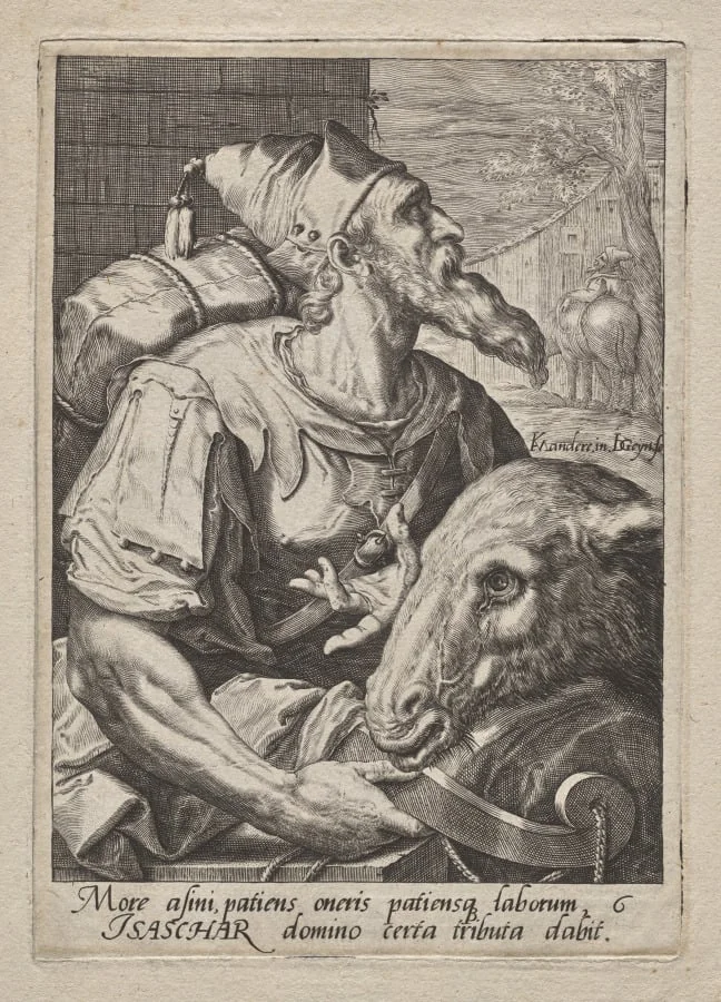 Plate 6:  Isaachar, by Jacob de Gheyn II, 1589