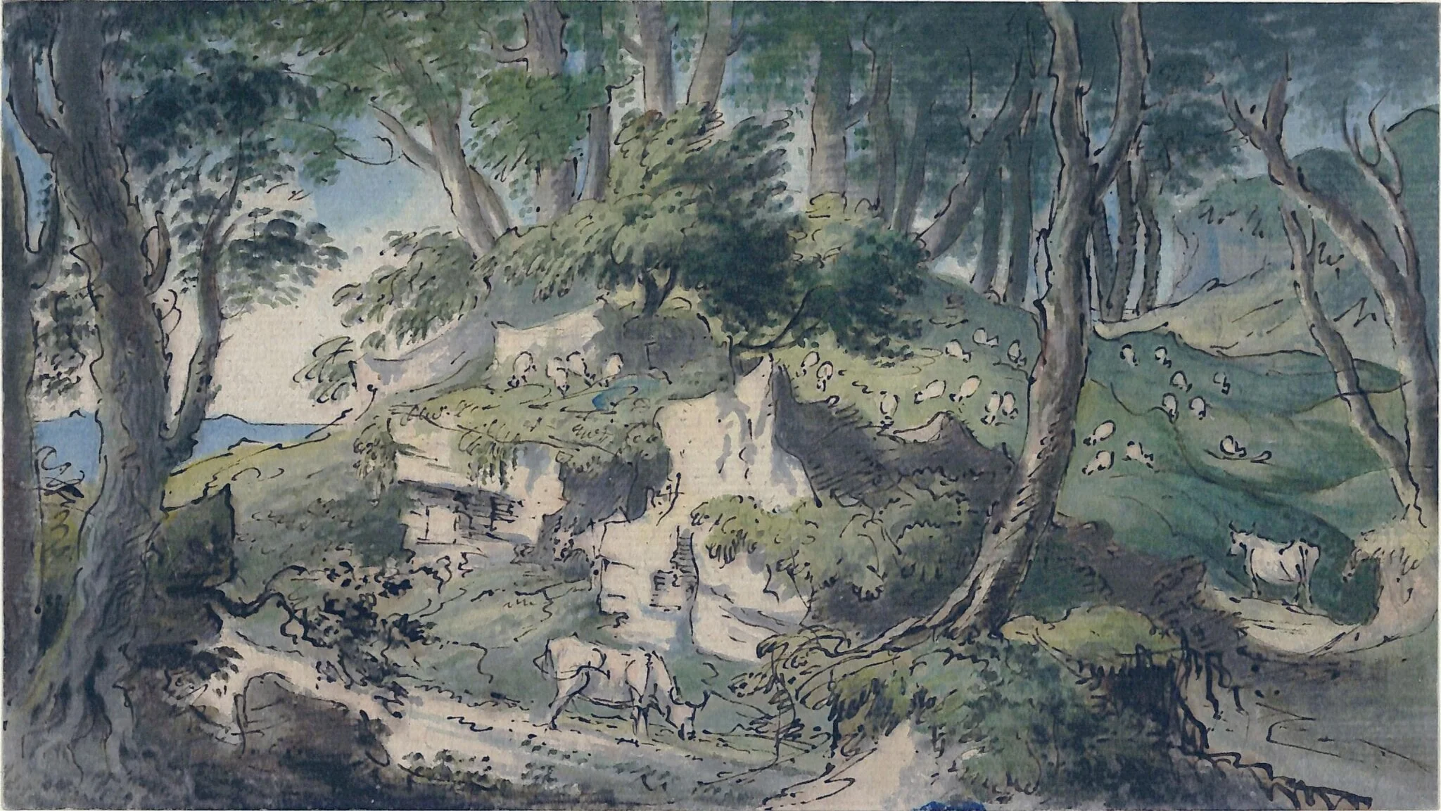Landscape with Cows and Sheep