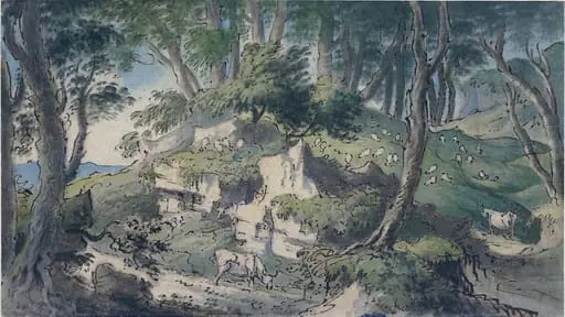 Landscape with Cows and Sheep