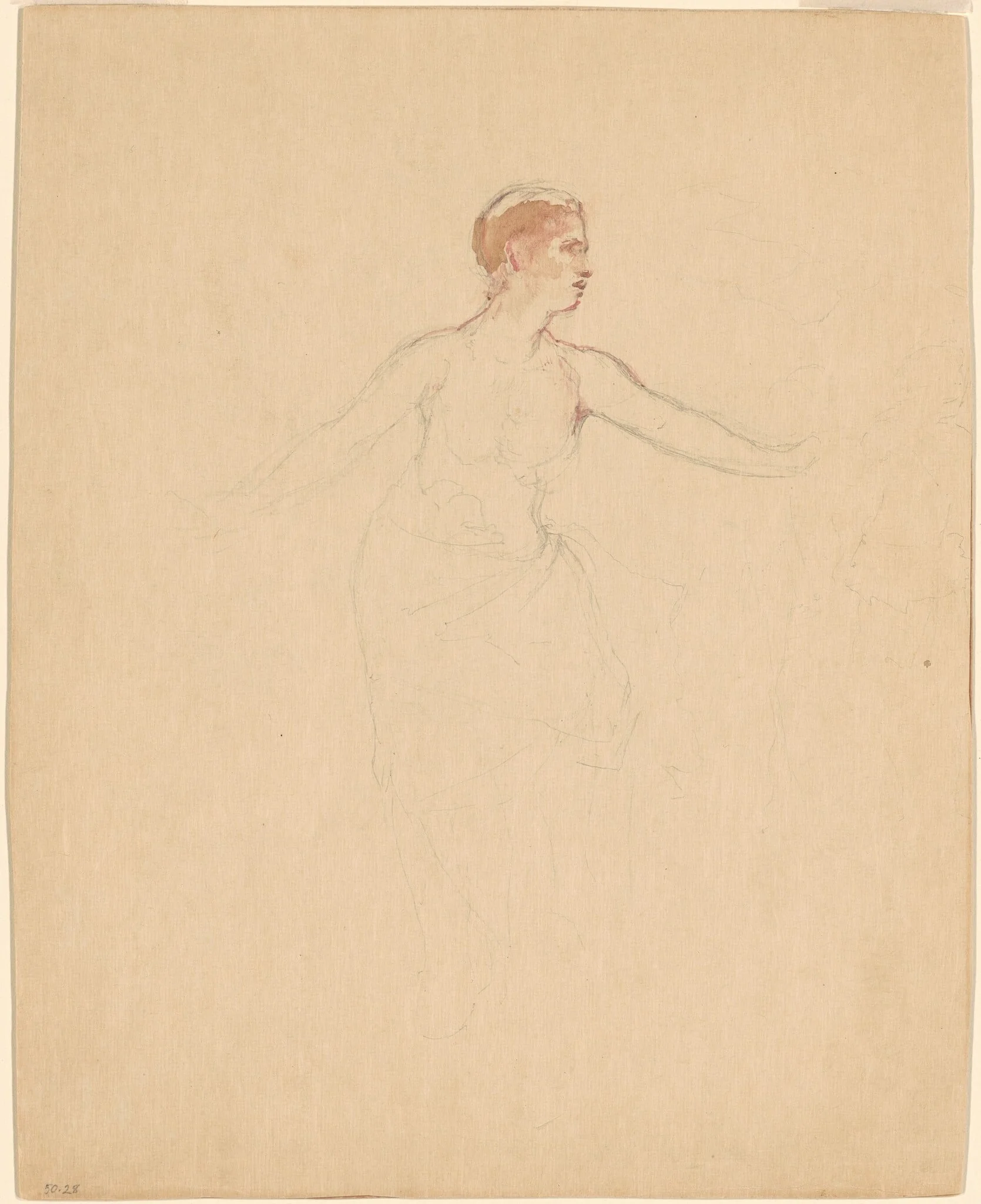 Female Torso, by John La Farge, graphite, 1890