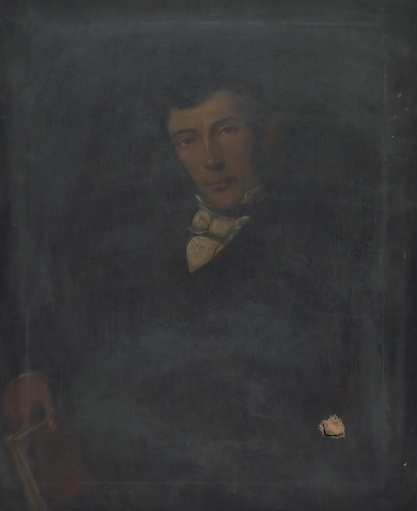 Portrait of a gentleman holding a book