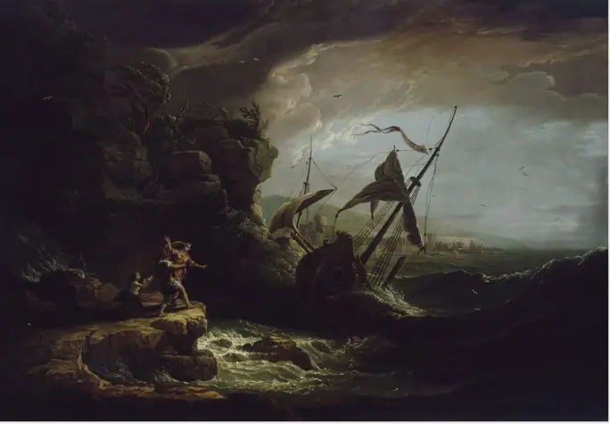Stormy Coastal Scene