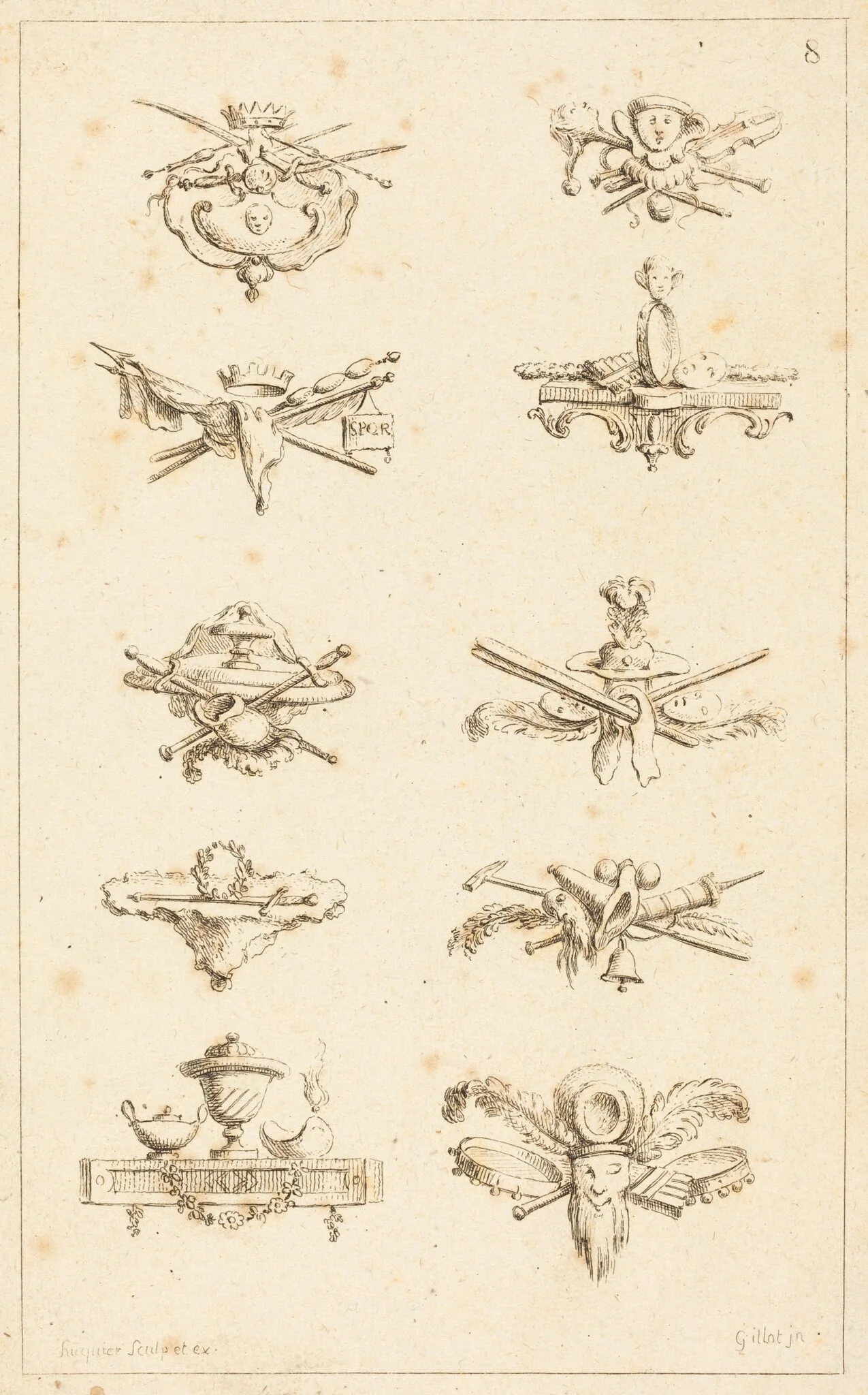 Designs for Tail-Pieces: pl. 8