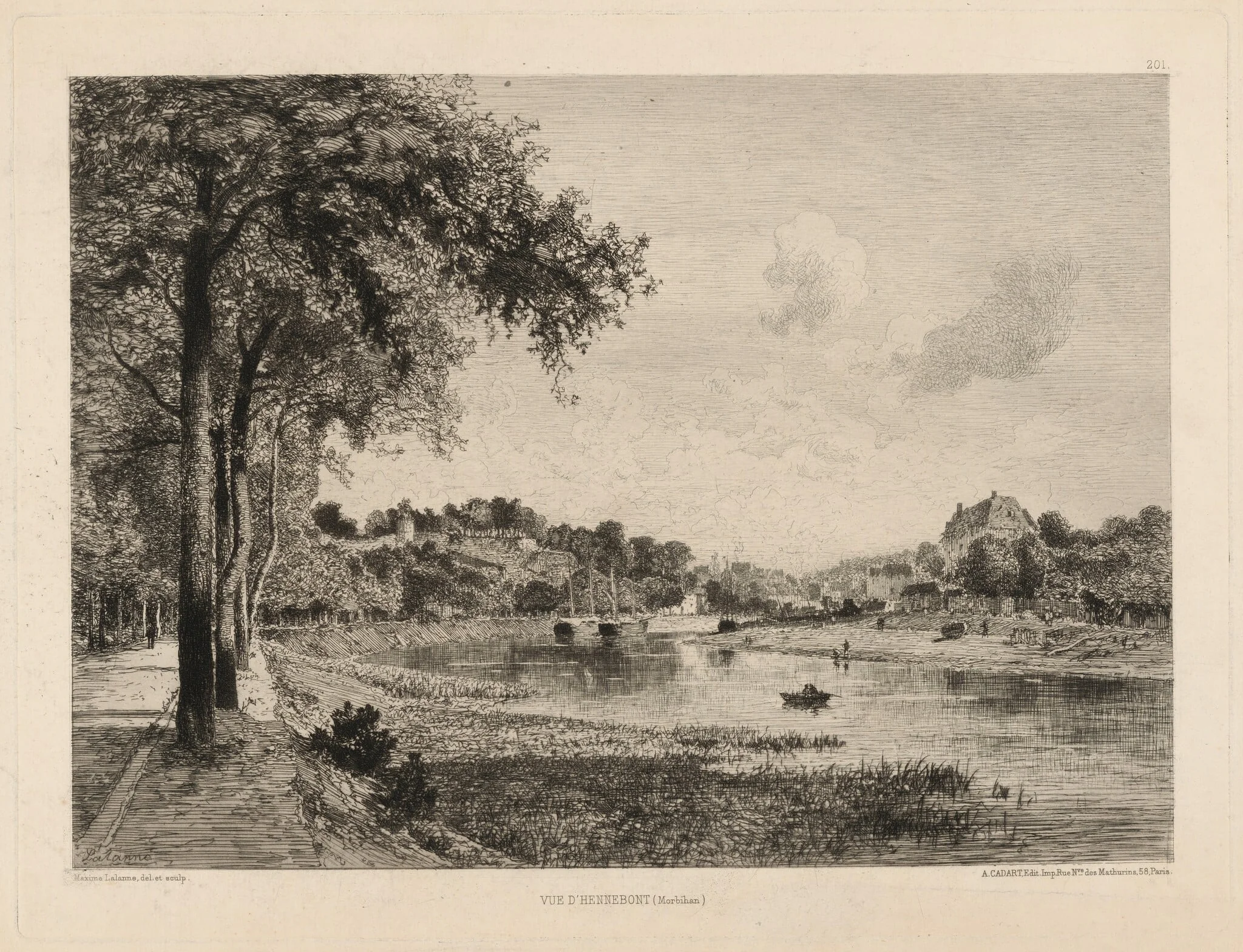 Vue d’Hennebont (Morbihan)