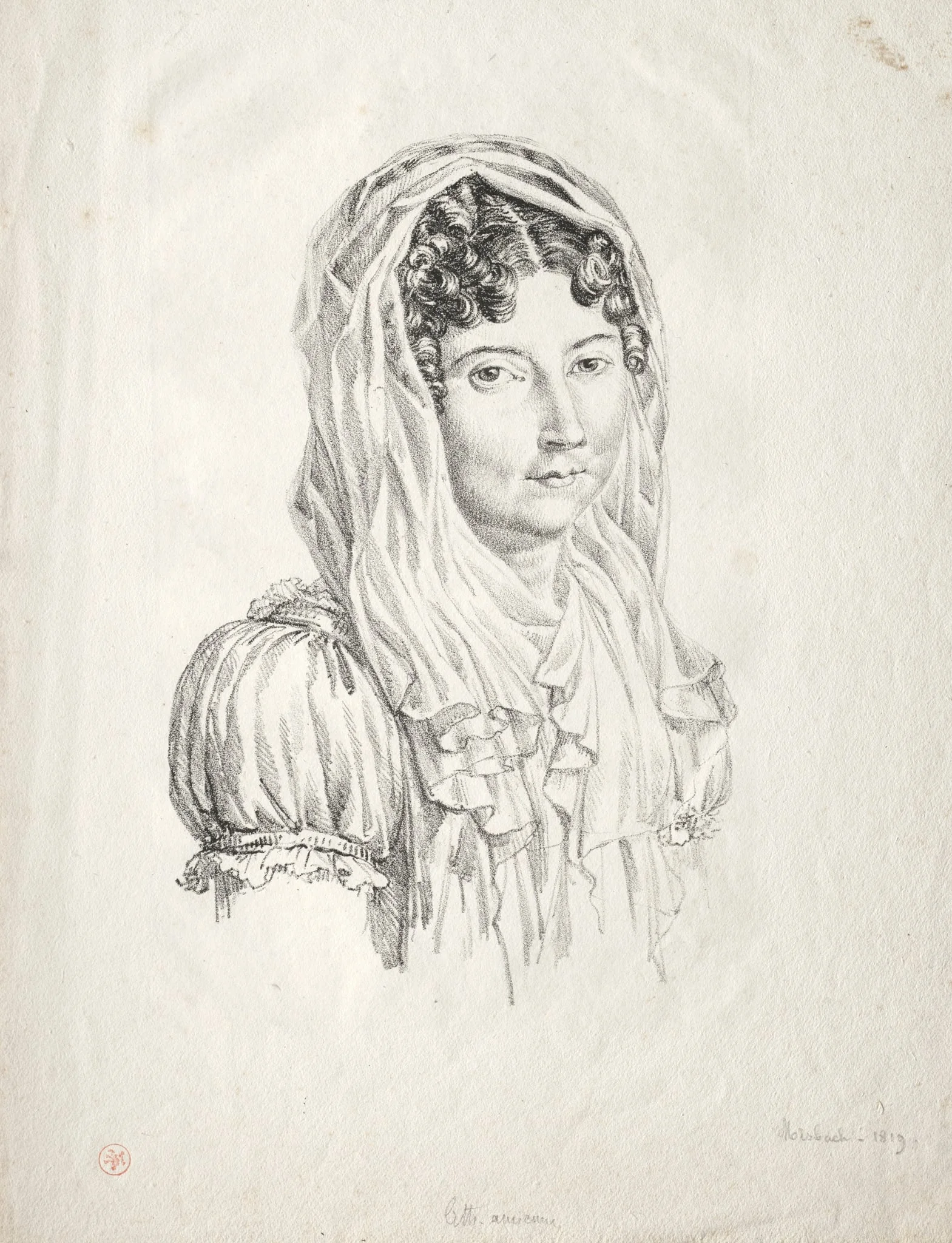Portrait of a Woman, by Moisbach, 1819