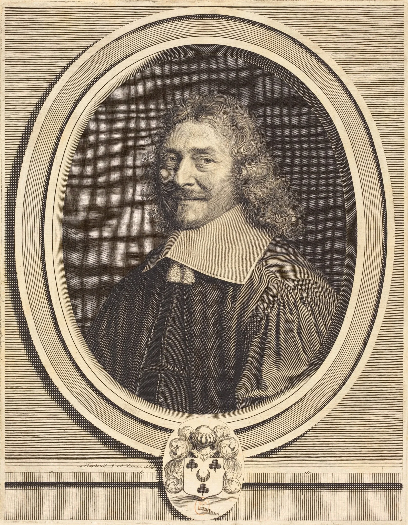 Simon Dreux d'Aubray, by Robert Nanteuil, ink, 1658