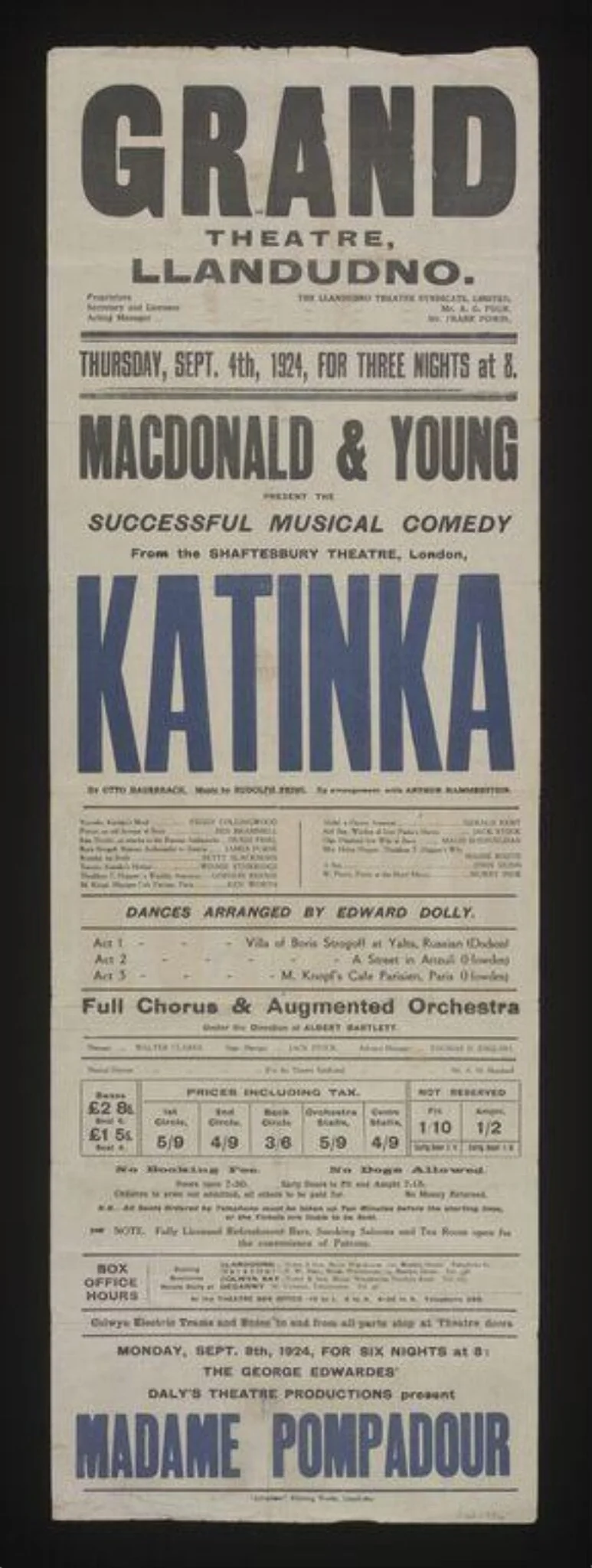 Poster, by Advertising Printing Works, 1924