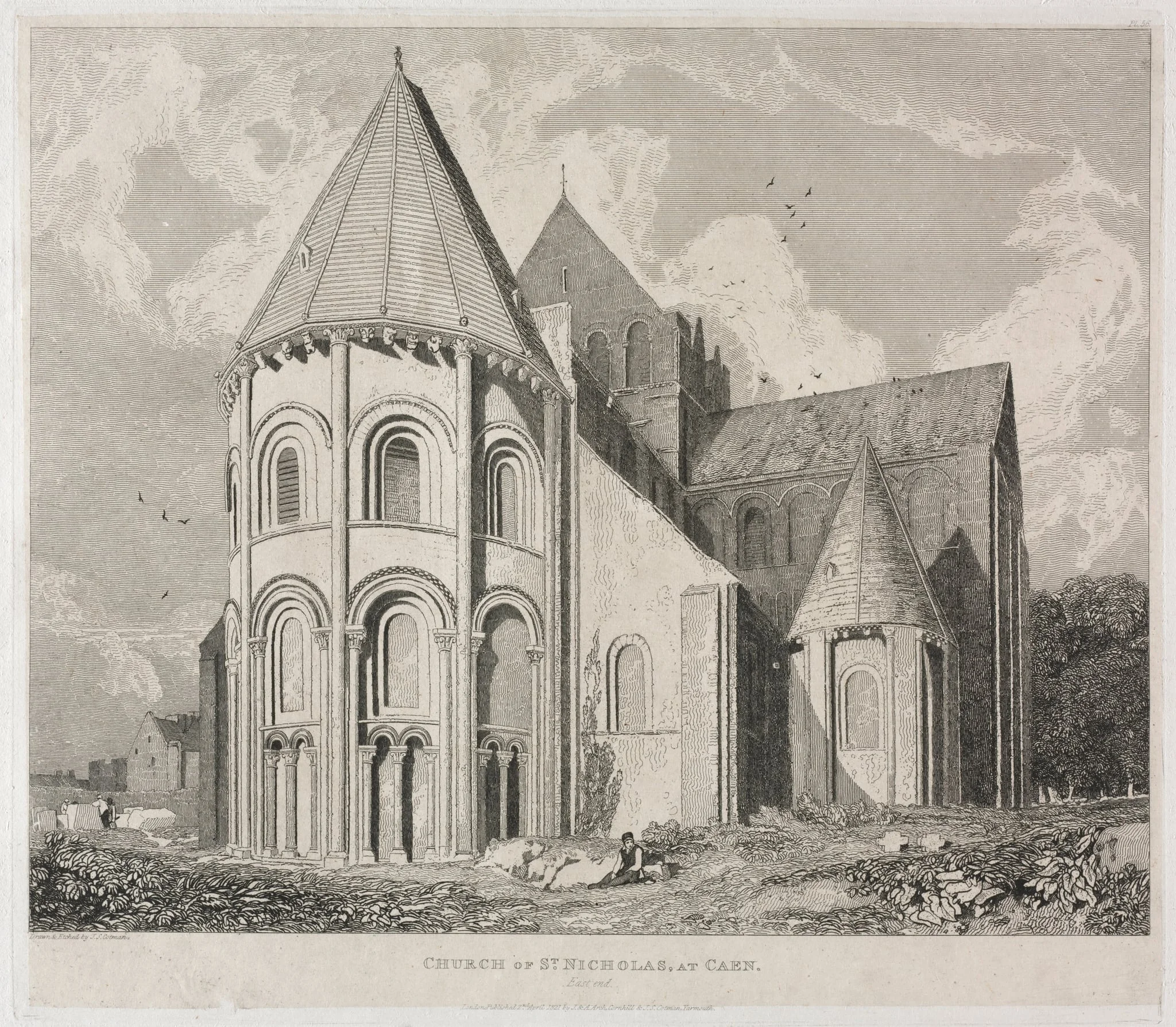Church of St. Nicholas, at Caen, by John Sell Cotman, 1822