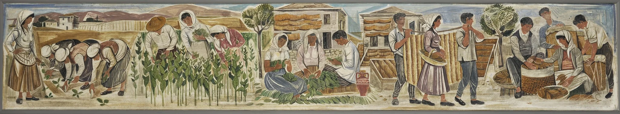 Η Καλλιέργεια του Καπνού, by Magiorou Loukia, unspecified, 1960