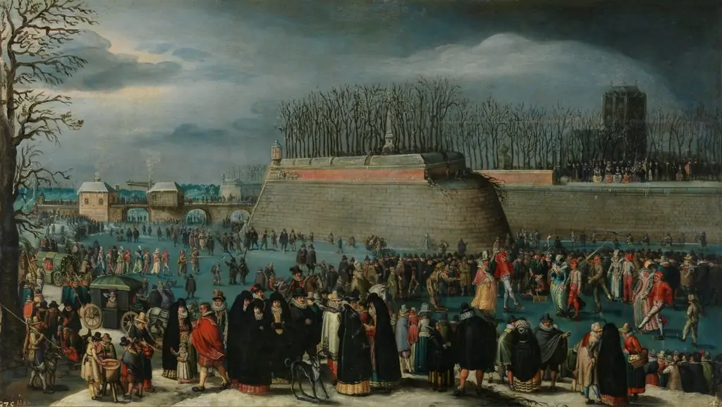 Skating Masquerade, or Carnival on Ice at the Kipdorppoort Moats in Antwerp