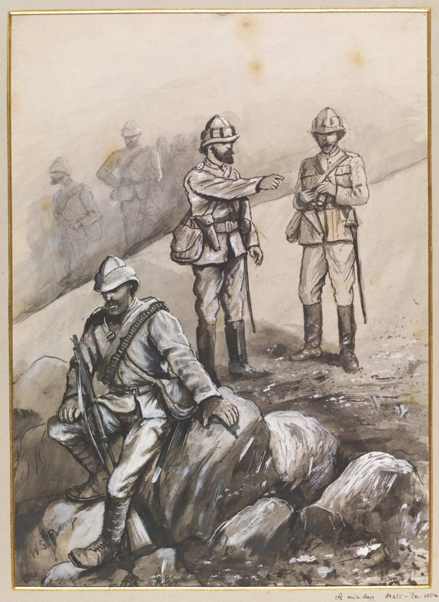 A mid-day Halt - Dec. 1884
