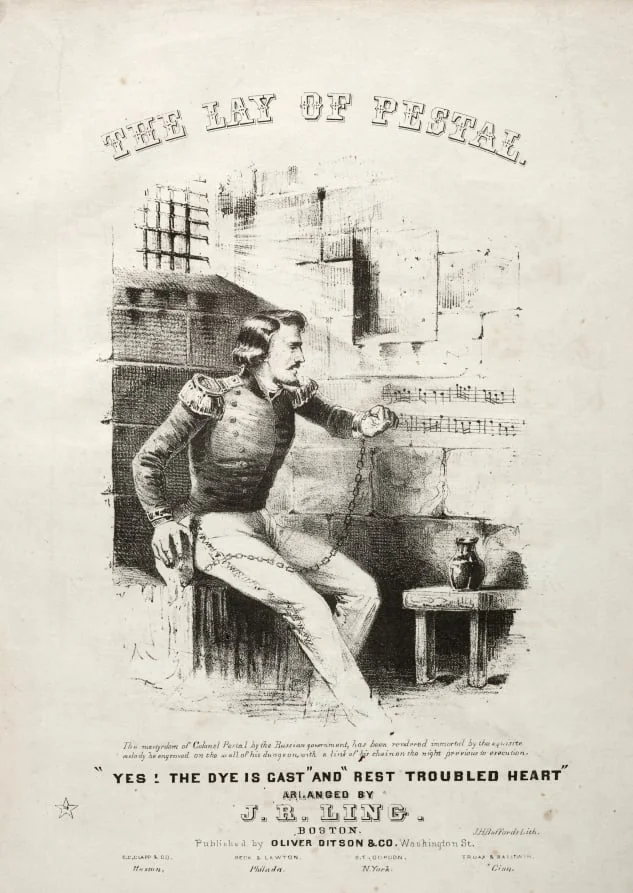 The Lay of Pestal - Sheet Music Cover, by Winslow Homer, 1854