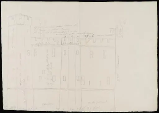 Elevation of part of the façade.