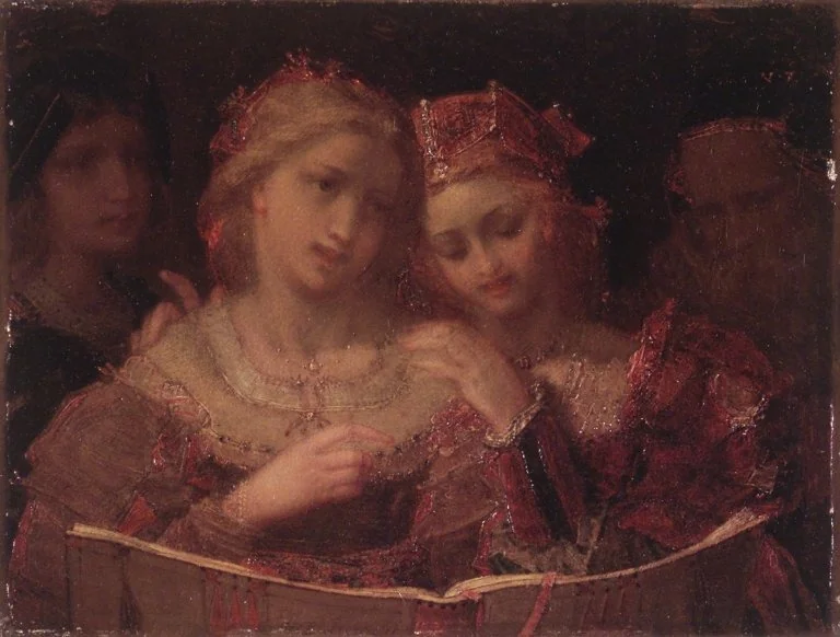 The Open Book, by William P. Babcock, oil, 1861