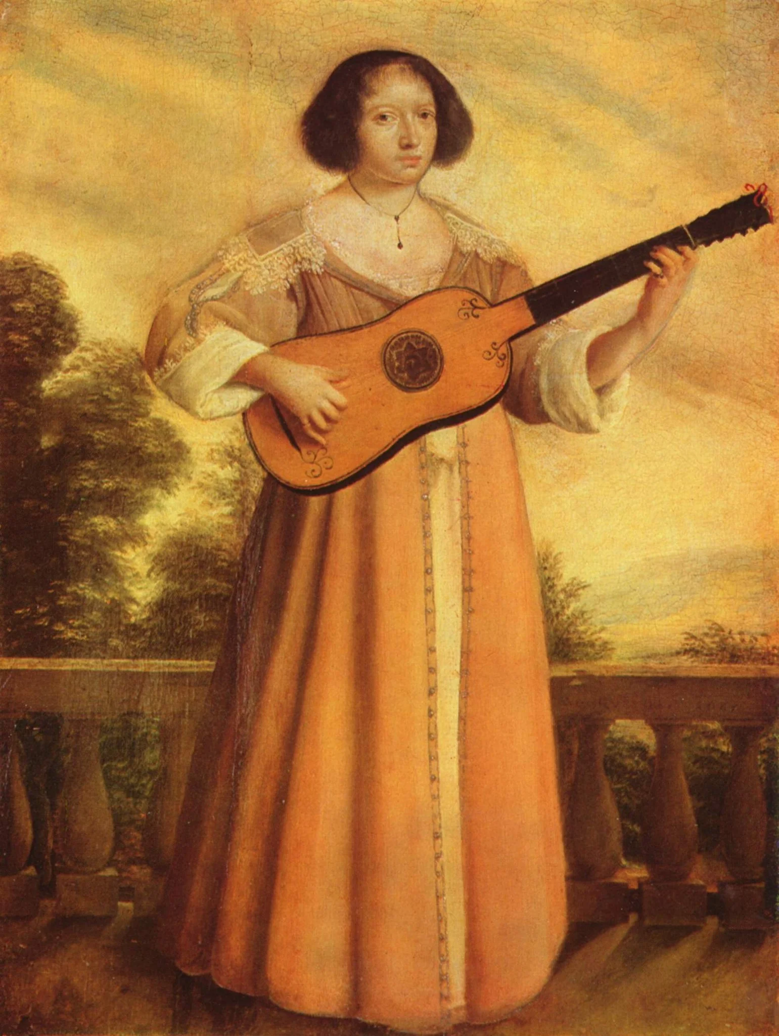 Woman Playing a Guitar