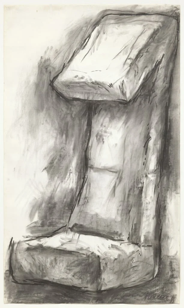 Untitled, by William Tucker, charcoal, 1983