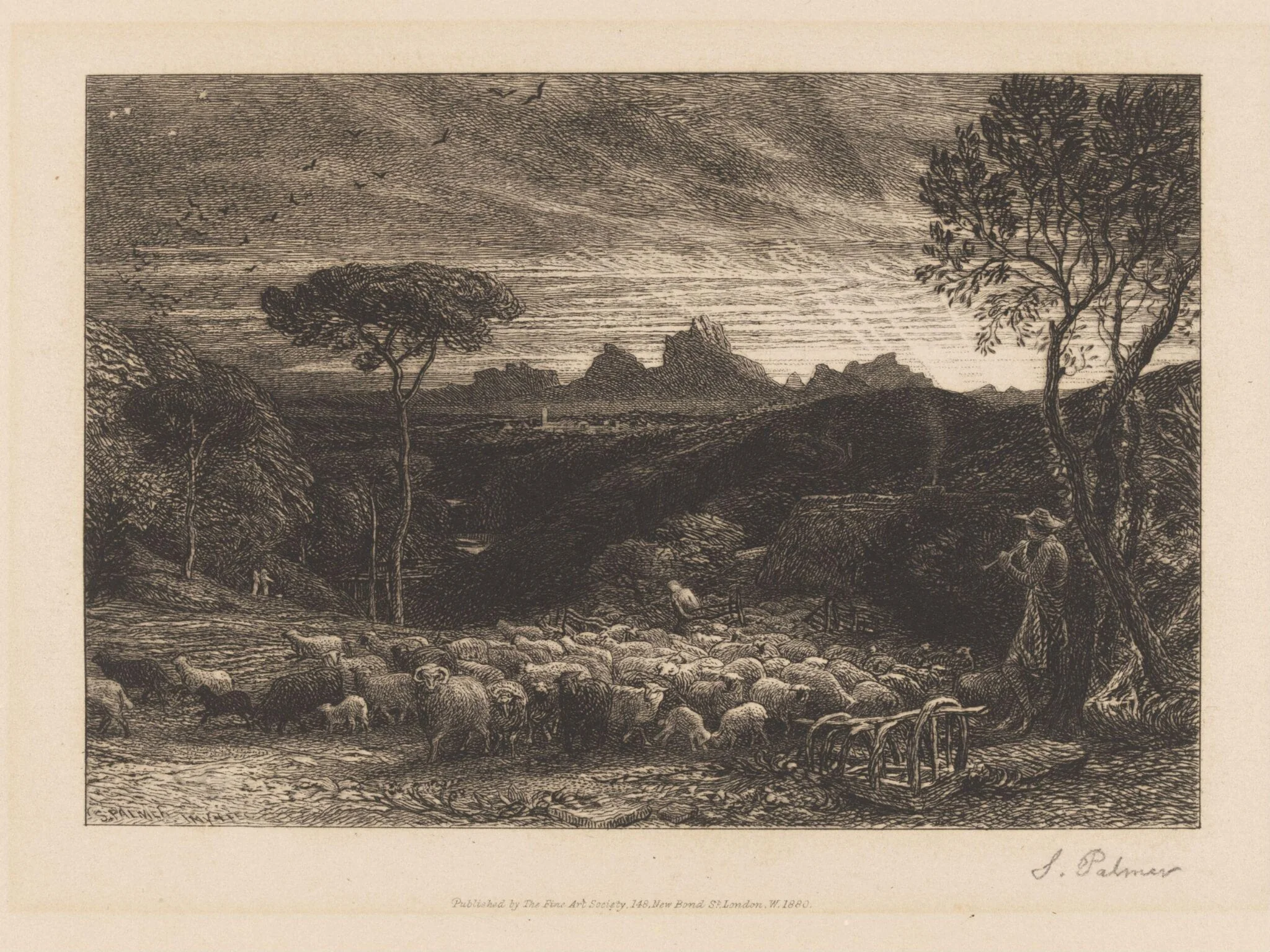 Opening The Fold, by Samuel Palmer, 1880