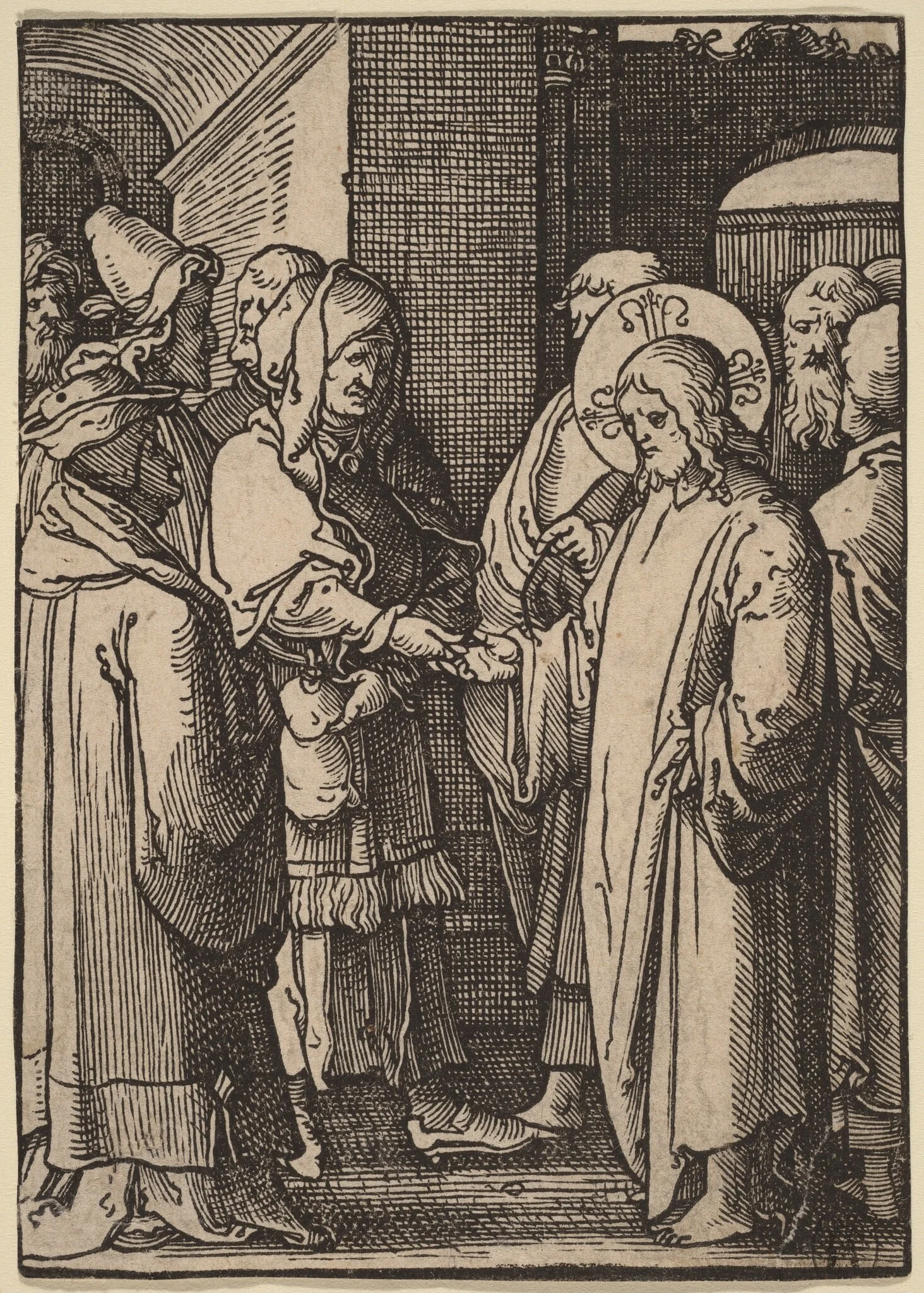 The Tribute Money, by Lucas van Leyden, ink, 1523