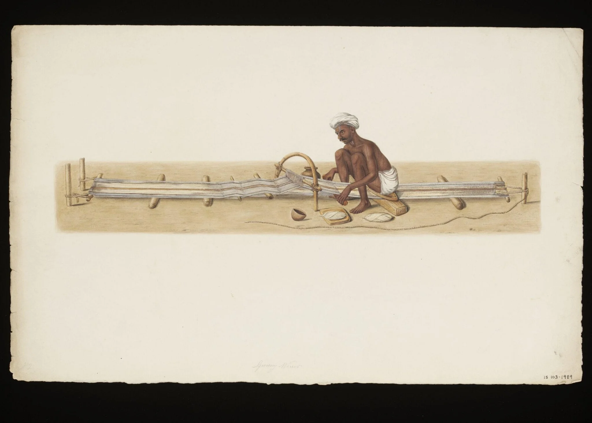 Gunny weaver, by Unknown, paint, 1840