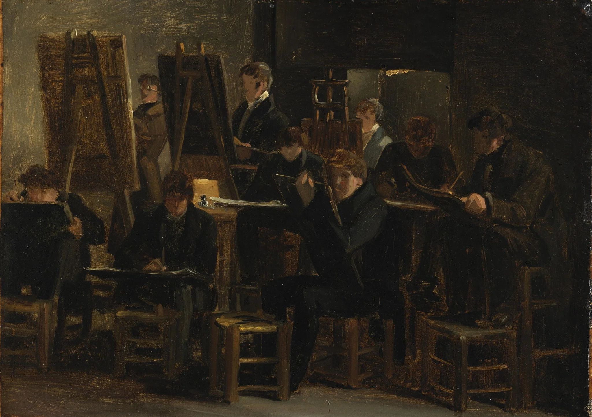 Studio Interior with Artists Working