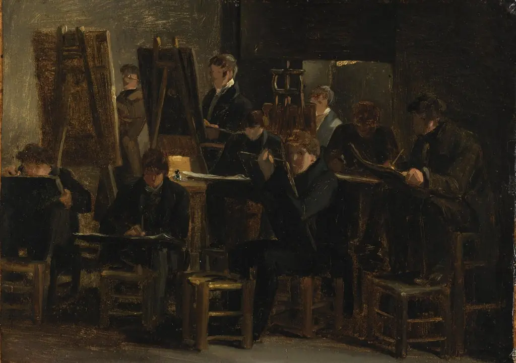 Studio Interior with Artists Working