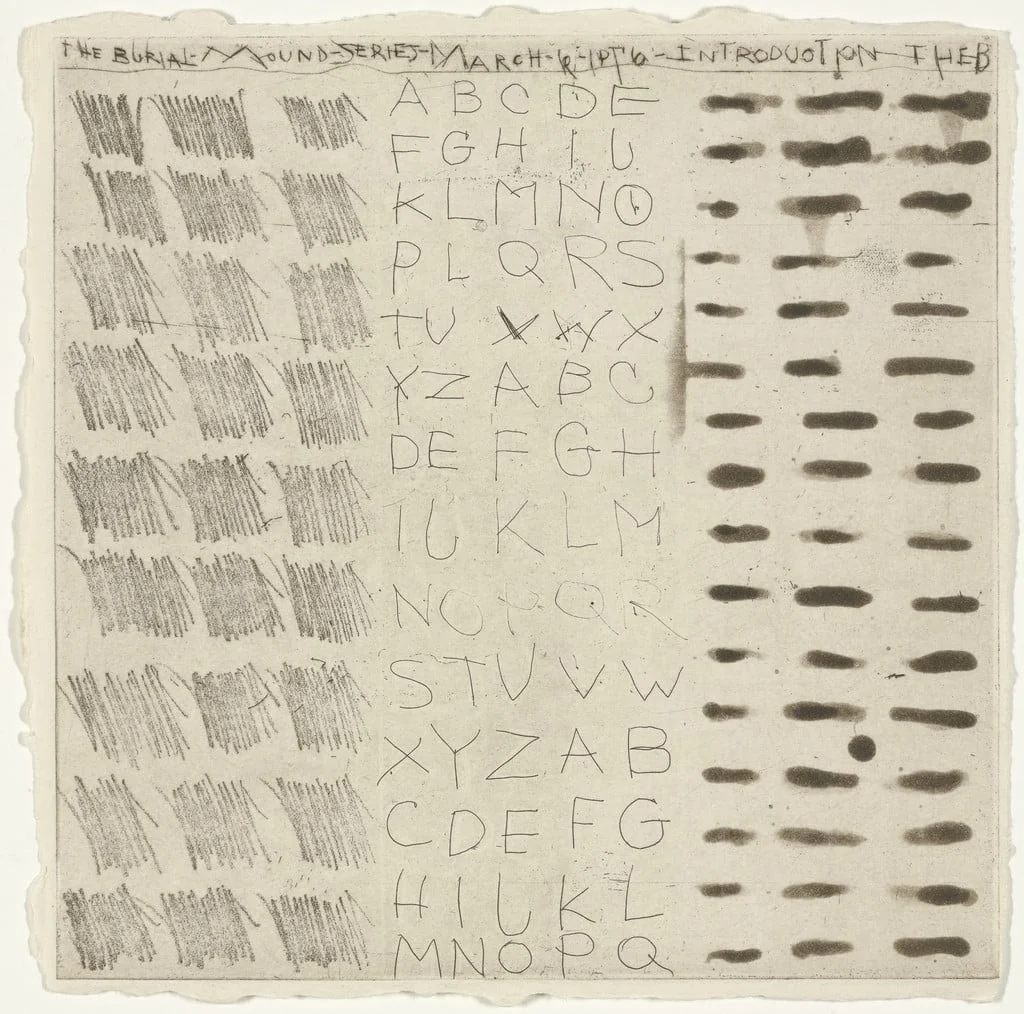 Untitled, by Pat Steir, ink, 1976