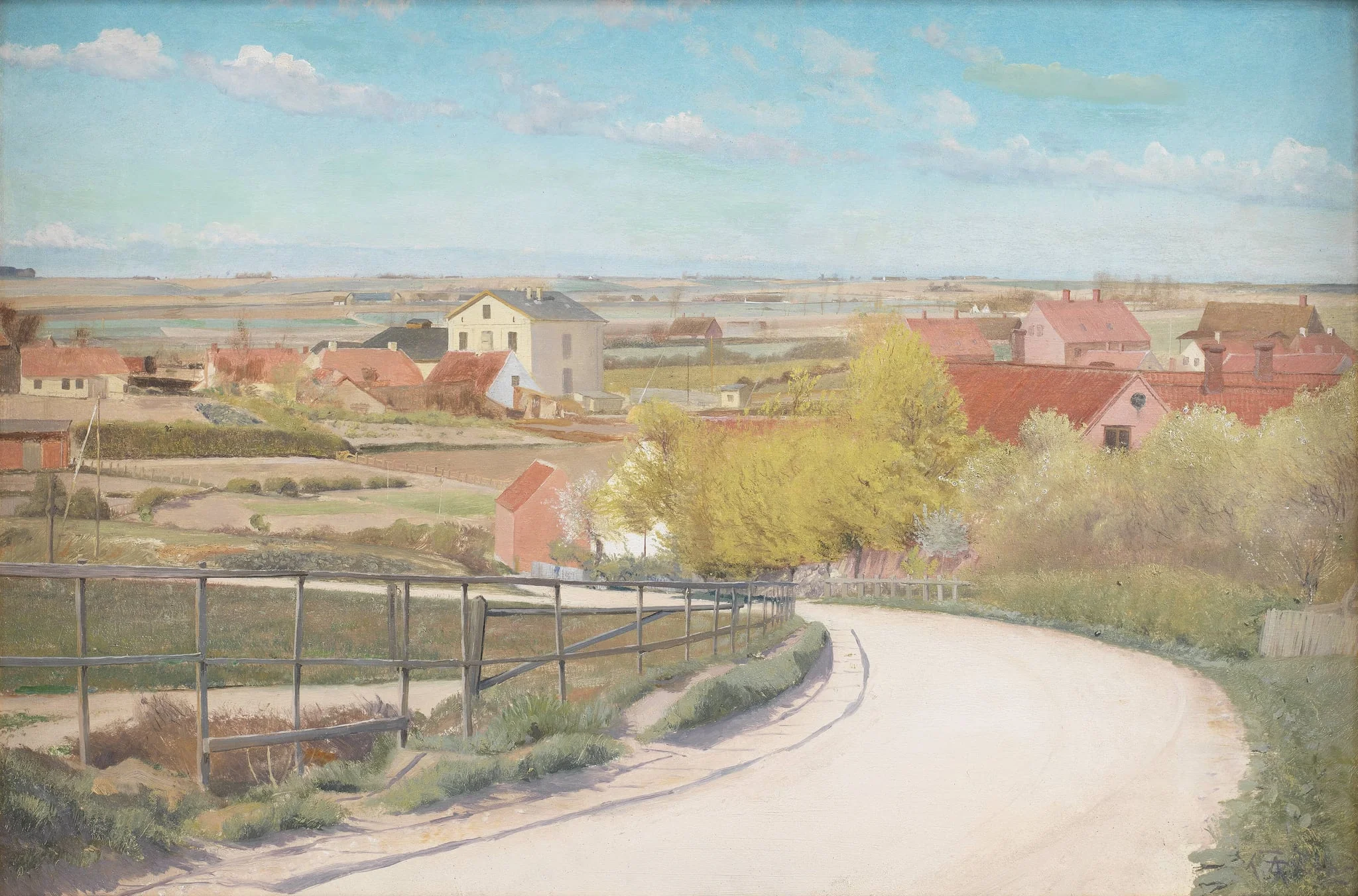 View from a Road near Næstved, Zealand, by Unknown, 1850
