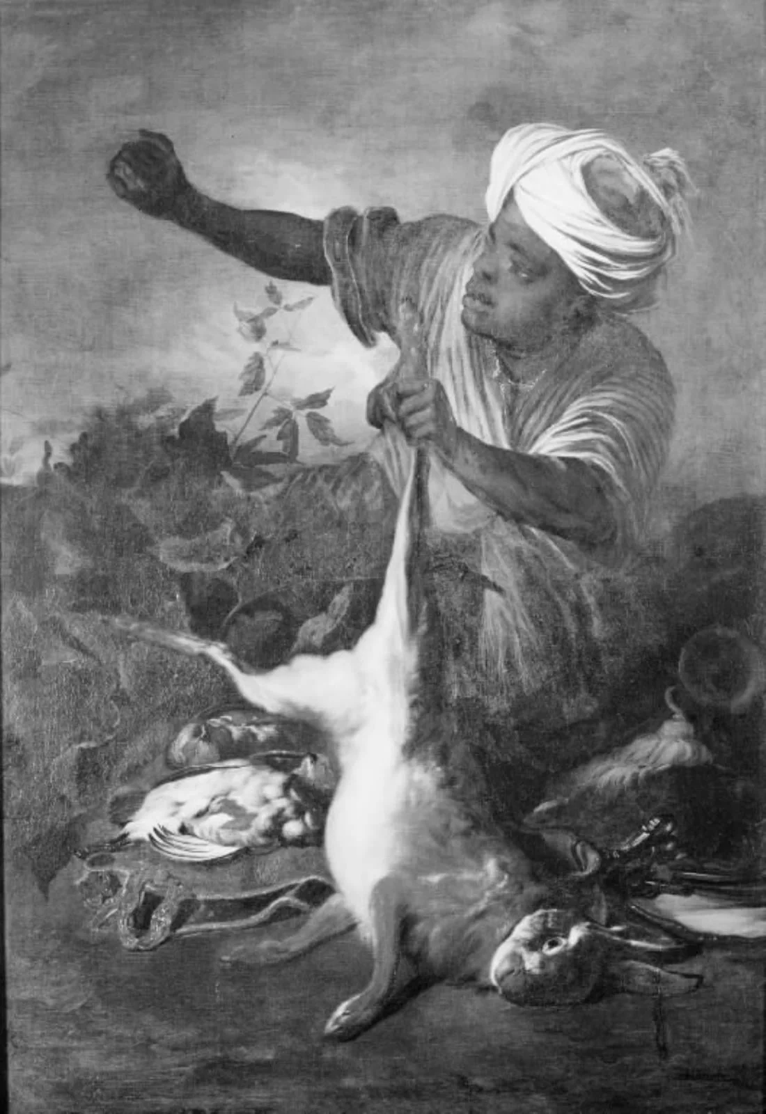 An african with Hunting Trophies, by Unknown, 1750