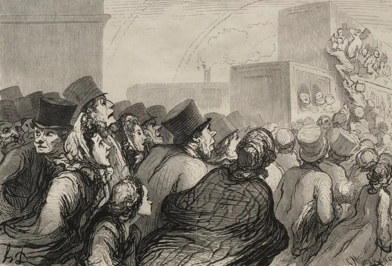 The Railway:  The Sunday Excursion, by Honoré Daumier, 1862