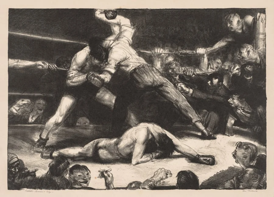A Knockout, by George Bellows, 1921