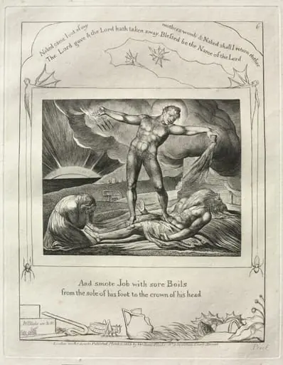 The Book of Job:  Pl. 6, And smote Job with sore Boils