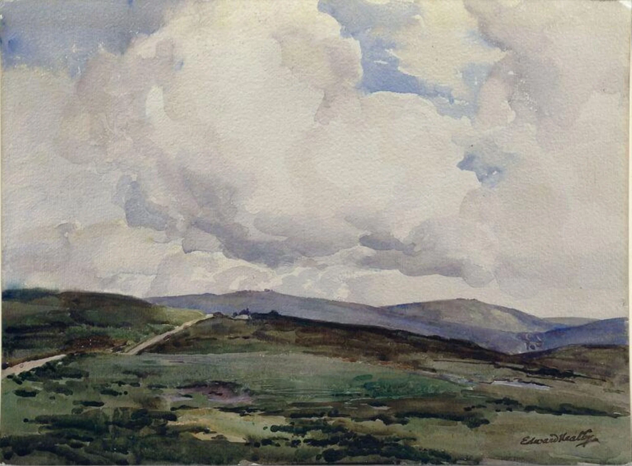 Near Postbridge, Dartmoor, by Edward Mossforth Neatby, watercolor, 1935