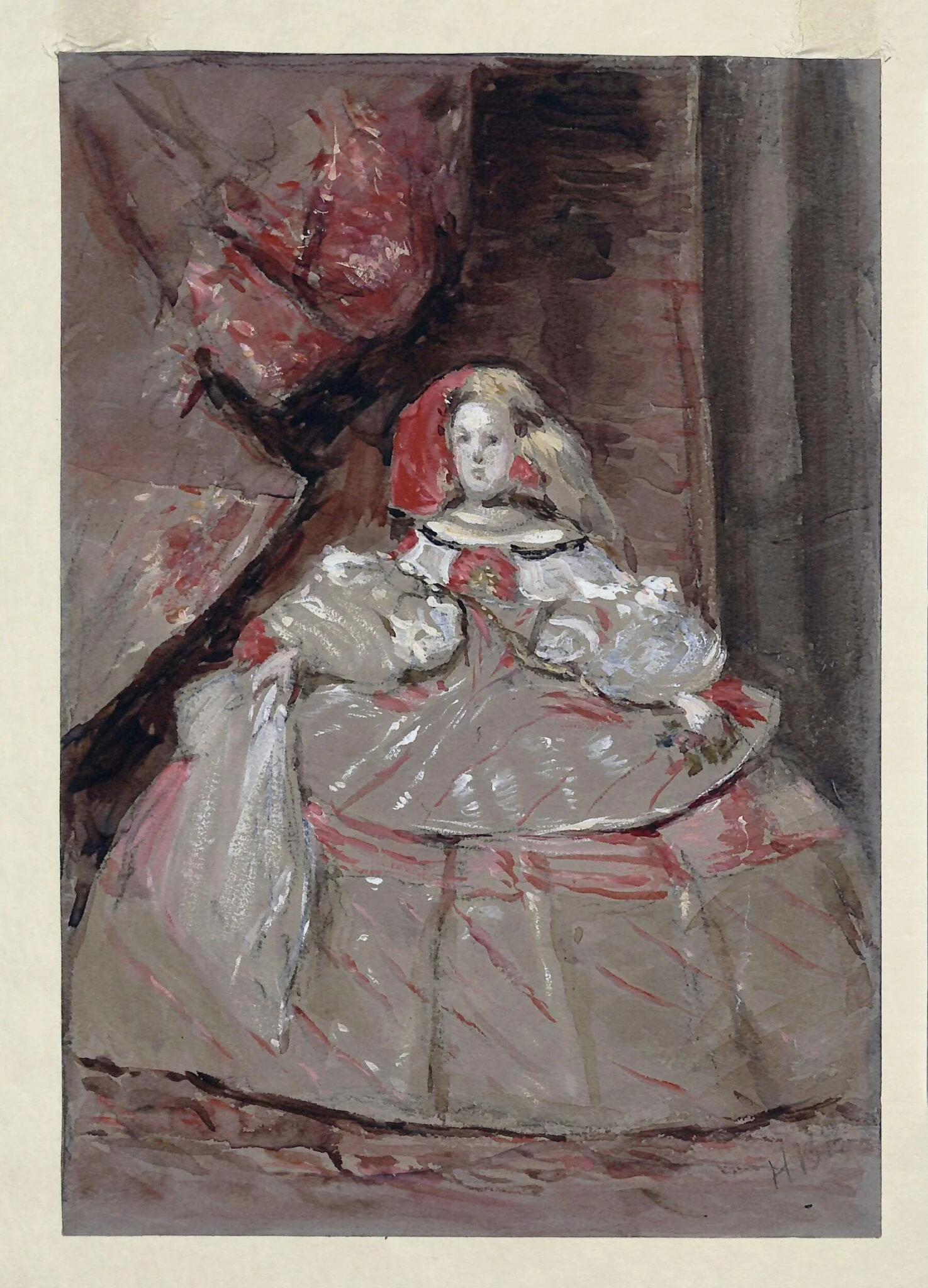 The Infanta Margarita, by Hercules Brabazon Brabazon, watercolor, 1848