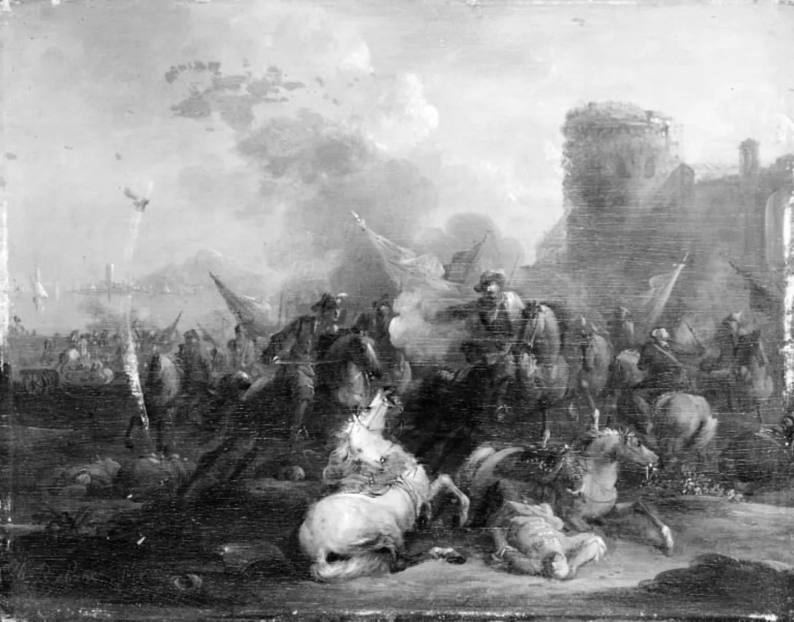 Cavalry Skirmish, by Unknown, 1750